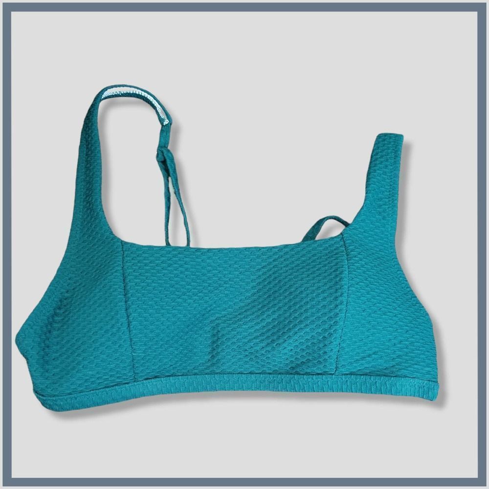 Shade & Shore - Women's Textured Square Neck Bikini Top - Medium